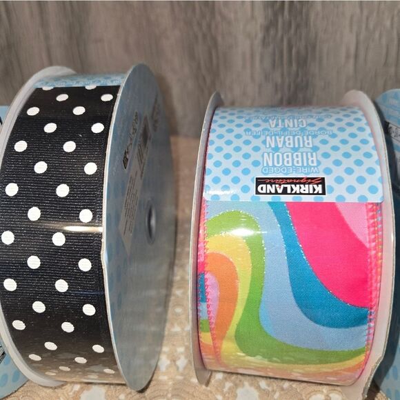 5 Pack Kirkland Wire Edged Pattern Ribbon 50 yrd x 1.5 new - Picture 4 of 8